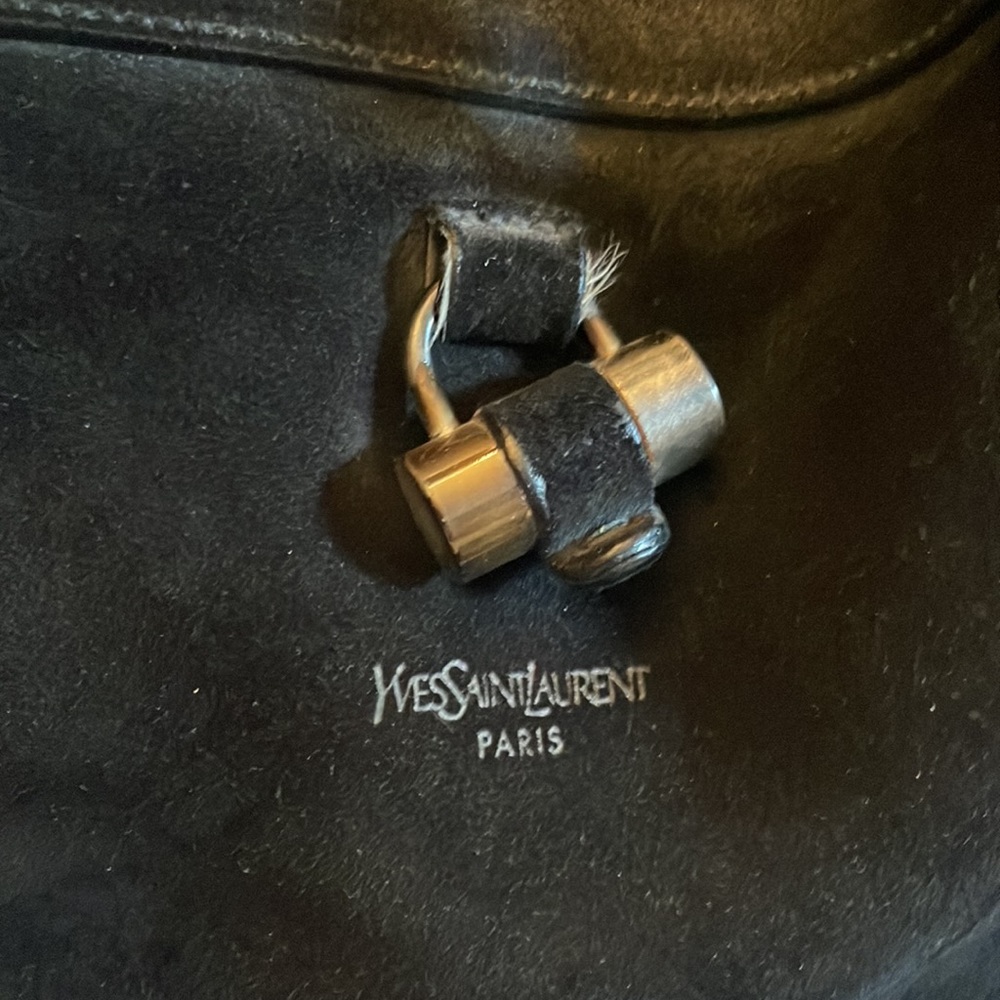 Suede Yves Saint Laurent paris YSL muse overnight duffle camping travel - Picture 2 of 16